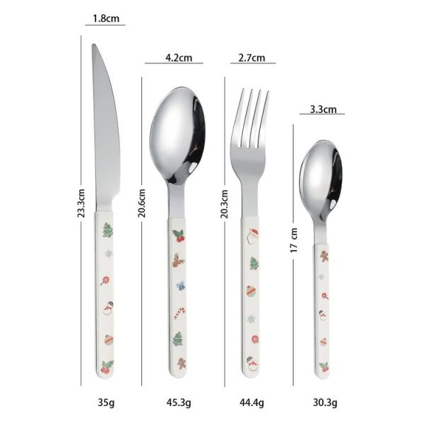 Christmas Cartoon Cutlery Cute Clip Handle Tableware, Style: Knife - Image 2
