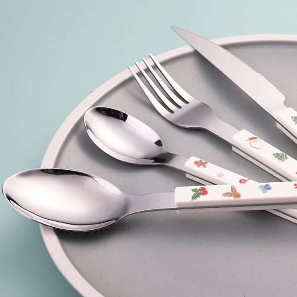 Christmas Cartoon Cutlery Cute Clip Handle Tableware, Style: Knife - Image 3
