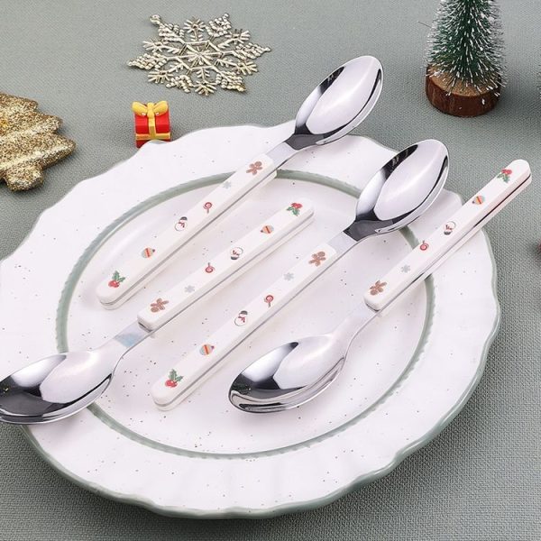 Christmas Cartoon Cutlery Cute Clip Handle Tableware, Style: Knife - Image 4