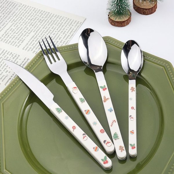 Christmas Cartoon Cutlery Cute Clip Handle Tableware, Style: Knife - Image 5