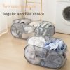 Foldable Storage Basket Household Layered Thickened Dirty Laundry Basket, Spec: 2 Grids Black - Image 4