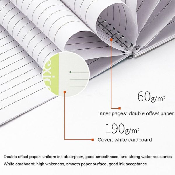 Deli 7688 A4 60-pages Spiral Bound Notebook Live Page Office Business Notepad (Random Color Delivery) - Image 4
