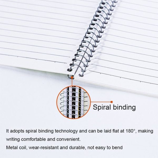 Deli 7688 A4 60-pages Spiral Bound Notebook Live Page Office Business Notepad (Random Color Delivery) - Image 5