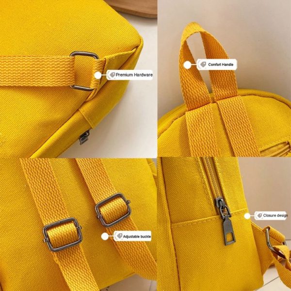 Cartoon Kindergarten Schoolbag Boys And Girls Baby Cute Canvas Shoulder Bag, Color: Deer Yellow - Image 6