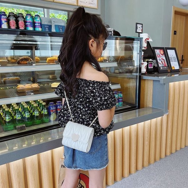 Children Chain Bag Lovely Princess Lingerie Shoulder Crossbody Bag (Pink) - Image 5
