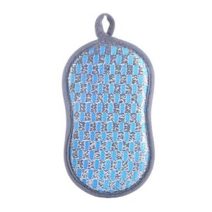 5pcs Double-sided Absorbent Kitchen Dishwashing Sponge Multifunctional Cleaning Rag, Style: Blue