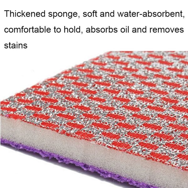 5pcs Double-sided Absorbent Kitchen Dishwashing Sponge Multifunctional Cleaning Rag, Style: Blue - Image 4