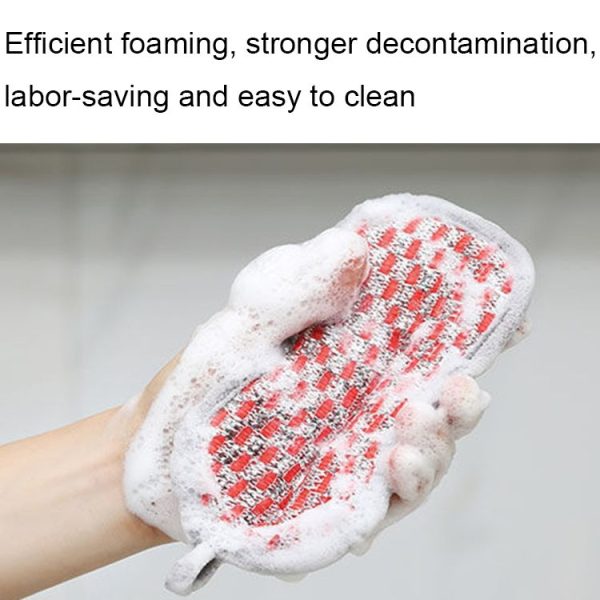 5pcs Double-sided Absorbent Kitchen Dishwashing Sponge Multifunctional Cleaning Rag, Style: Blue - Image 6