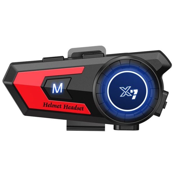 X7 Motorcycle Helmet Bluetooth Headset Riding Navigation Listening Song Soft Hard Wheat (Red)