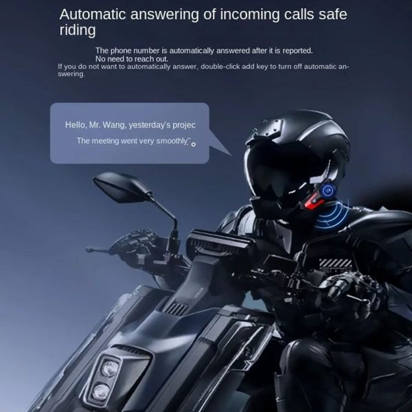 X7 Motorcycle Helmet Bluetooth Headset Riding Navigation Listening Song Soft Hard Wheat (Red) - Image 10