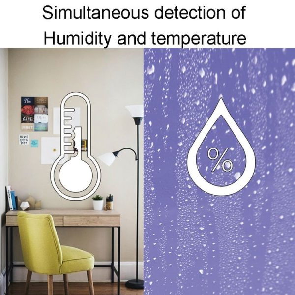 Household Indoor Mini Smiley Electronic Temperature And Humidity Meter With Stand (White) - Image 9