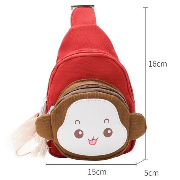 Children Chest Bag Cute Cartoon Monkey Crossbody Shoulder Bag Coin Backpacks (Yellow) - Image 2