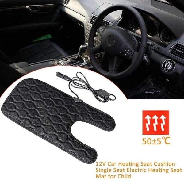 Children Single-Seat Car Winter Electric Heated Seat Cushion (Black) - Image 4