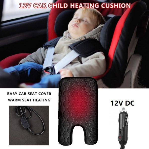Children Single-Seat Car Winter Electric Heated Seat Cushion (Black) - Image 5