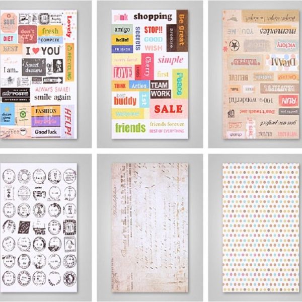 6 PCS / Set Sticker Retro Postmark Handmade Scrapbook Decoration Sticker - Image 2