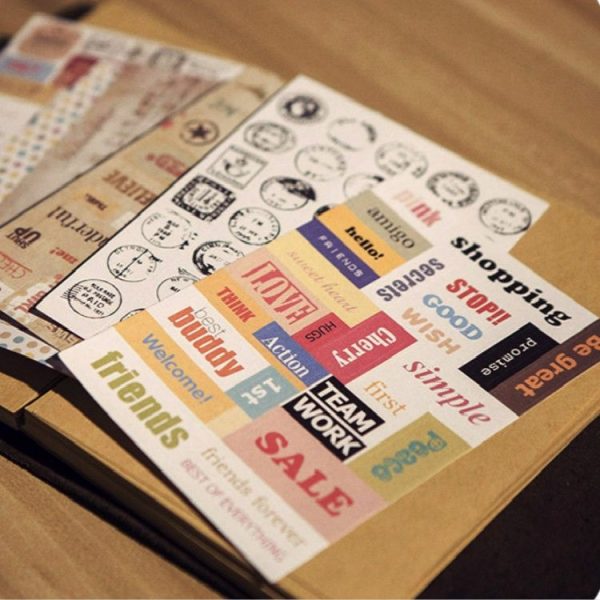 6 PCS / Set Sticker Retro Postmark Handmade Scrapbook Decoration Sticker - Image 3