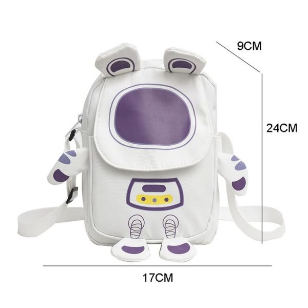 Cute Cartoon Student Crossbody Bag Lightweight Shoulder Bag (Blue) - Image 3