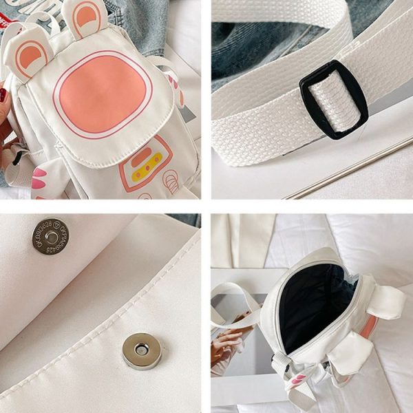 Cute Cartoon Student Crossbody Bag Lightweight Shoulder Bag (Blue) - Image 5