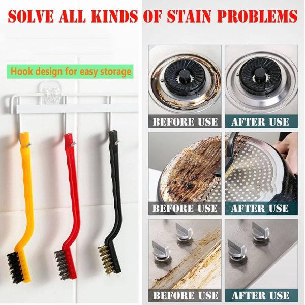 13pcs / Set Multifunctional Kitchen Stove Cleaning Brush Set Range Hood Sink Gap Brush - Image 3