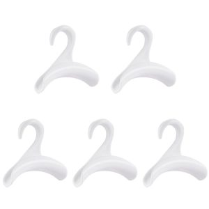 5pcs Wardrobe Hook Hat and Scarf Storage Rack Bag Anti-deformation Arch Hanger (White)