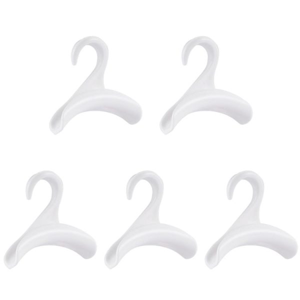 5pcs Wardrobe Hook Hat and Scarf Storage Rack Bag Anti-deformation Arch Hanger (White)
