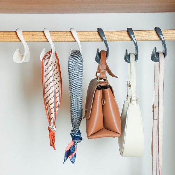 5pcs Wardrobe Hook Hat and Scarf Storage Rack Bag Anti-deformation Arch Hanger (White) - Image 5