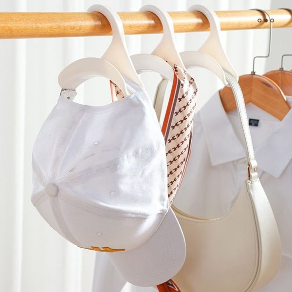 5pcs Wardrobe Hook Hat and Scarf Storage Rack Bag Anti-deformation Arch Hanger (White) - Image 6