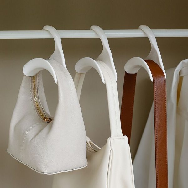 5pcs Wardrobe Hook Hat and Scarf Storage Rack Bag Anti-deformation Arch Hanger (White) - Image 7