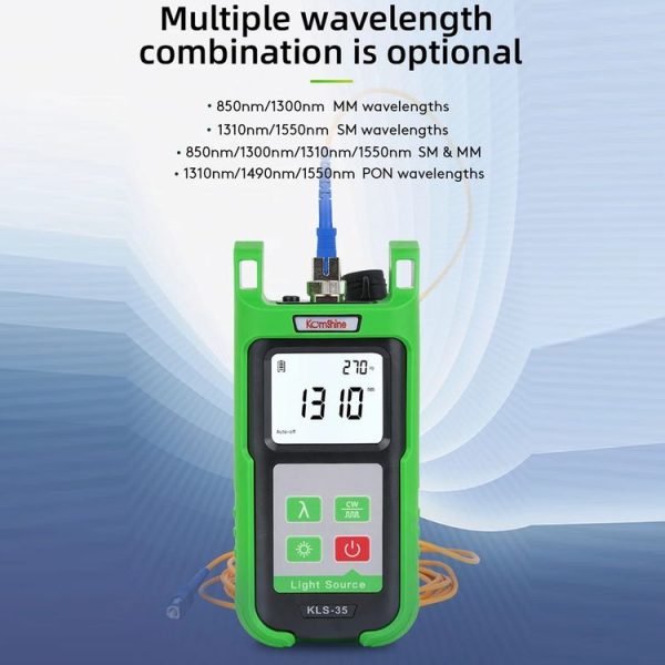 Komshine Handheld Laser Light Source Fiber Tester with LED Backlight, Model: KLS-35-S - Image 7