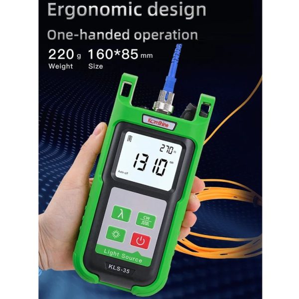 Komshine Handheld Laser Light Source Fiber Tester with LED Backlight, Model: KLS-35-S - Image 8