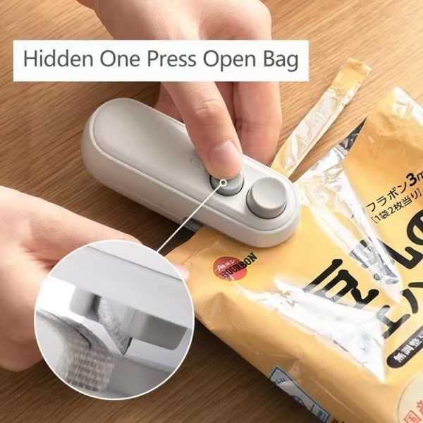 Small 2-in-1 Rechargeable Magnetic Snack Sealer Household Mini Sealing Machine (Green) - Image 5
