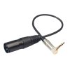 0.3m 90 Degree 3.5mm Stereo TRS Male to XLR 3Pin Male Audio Cable (Black)