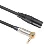 0.3m 90 Degree 3.5mm Stereo TRS Male to XLR 3Pin Male Audio Cable (Black) - Image 3