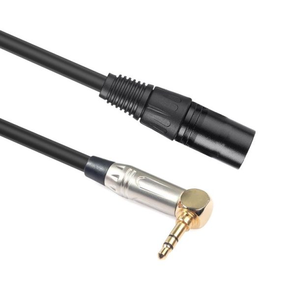 0.3m 90 Degree 3.5mm Stereo TRS Male to XLR 3Pin Male Audio Cable (Black) - Image 3