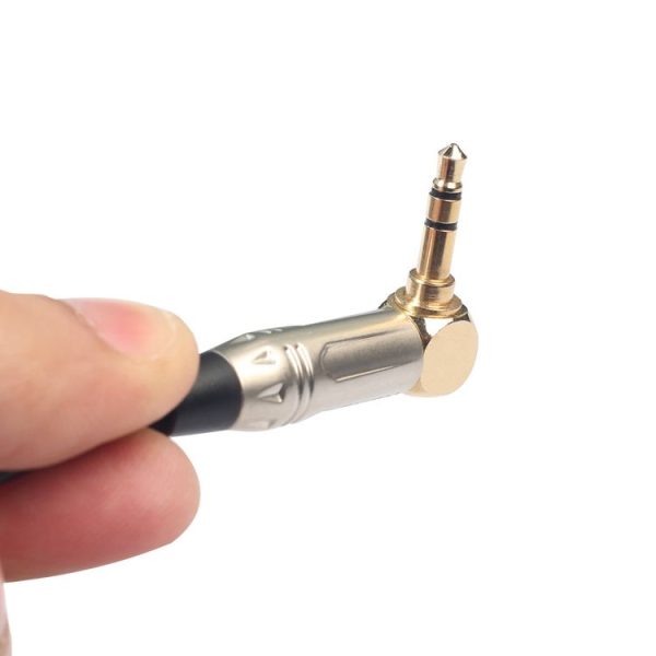 0.3m 90 Degree 3.5mm Stereo TRS Male to XLR 3Pin Male Audio Cable (Black) - Image 4