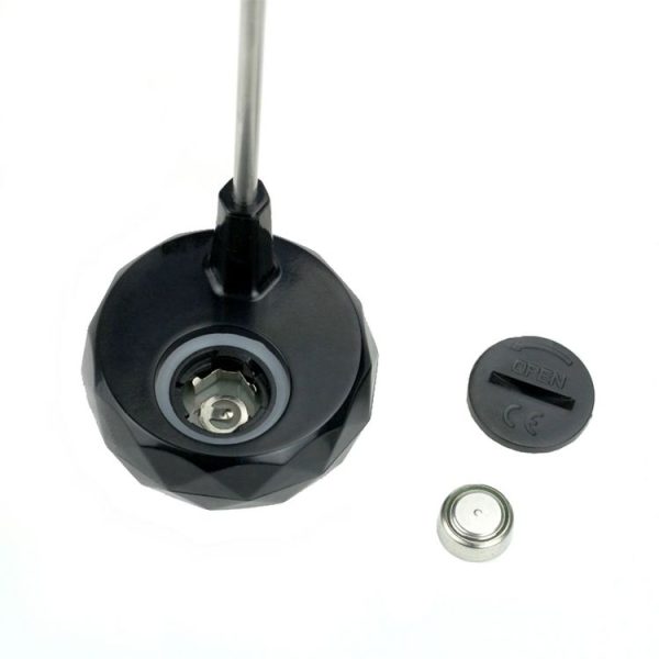 Milk Coffee Hand Brew Kettle Thermometer With Pen Holder Food Thermometer Waterproof (All Black) - Image 3