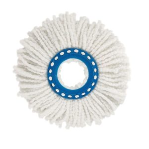 Fine Fiber Mop Pad For 15.8-16cm 360 Rotating Mop Cotton Yarn Replacement Cloths (Blue)
