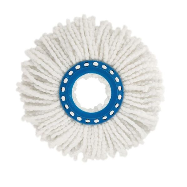 Fine Fiber Mop Pad For 15.8-16cm 360 Rotating Mop Cotton Yarn Replacement Cloths (Blue)