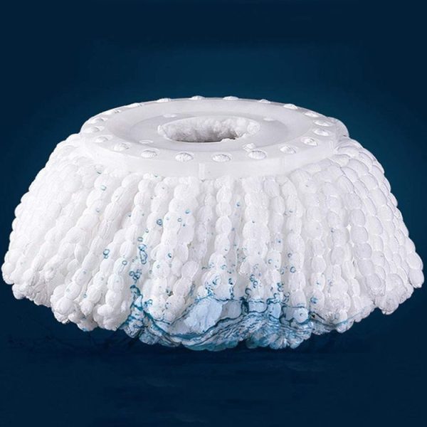 Fine Fiber Mop Pad For 15.8-16cm 360 Rotating Mop Cotton Yarn Replacement Cloths (Blue) - Image 2