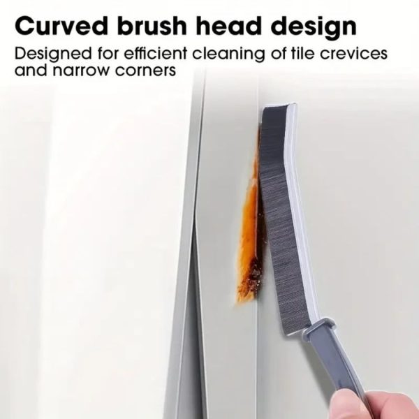 Bathroom Kitchen Tile Corner Cleaning Brush Multifunctional Window Crevice Groove Stiff Brush (White) - Image 5