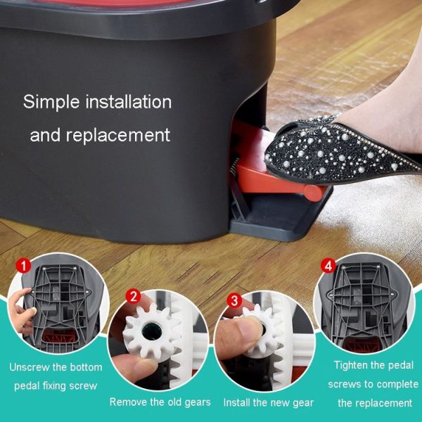 Gear Accessories For Vileda / O-Cedar Easywring RinseClean Foot Pedal Rotary Mop Bucket (White) - Image 7