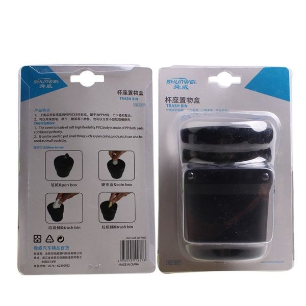 SHUNWEI SD-1607 Car Multifunctional Trash Bins Coin Pail - Image 8