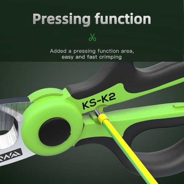 KomShine Stainless Steel Kevlar Serrated Fiber Optic Stripping Scissors (KS-K2) - Image 8