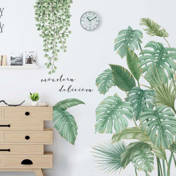 2pcs / Set 30x90cm Plant Wall Stickers Garden Fresh Room Door Decorative Stickers