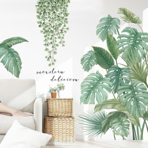 2pcs / Set 30x90cm Plant Wall Stickers Garden Fresh Room Door Decorative Stickers - Image 4