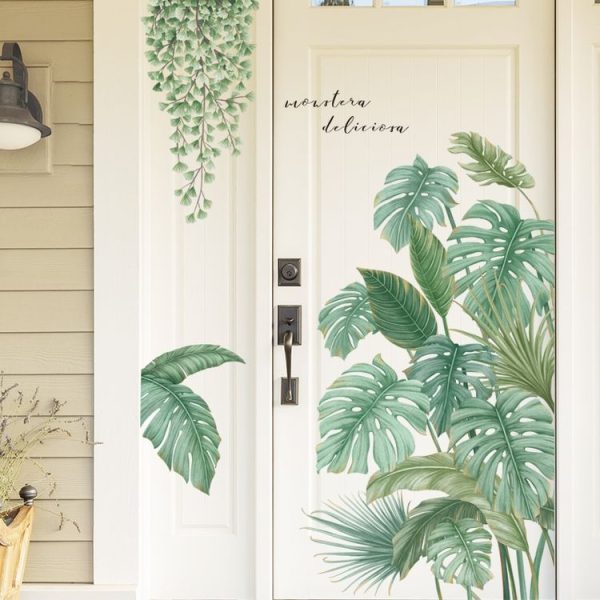 2pcs / Set 30x90cm Plant Wall Stickers Garden Fresh Room Door Decorative Stickers - Image 6