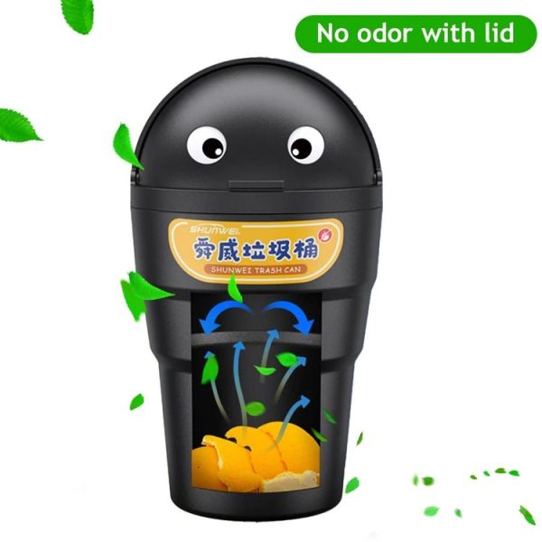 SHUNWEI SD-1610 Universal Car Trash Can Auto Organizer Storage Box (Black) - Image 3