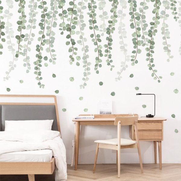 30x90cm Simple Fresh Leaf Wall Stickers Living Room Bedroom Plants Self-Adhesive Wallpaper - Image 6