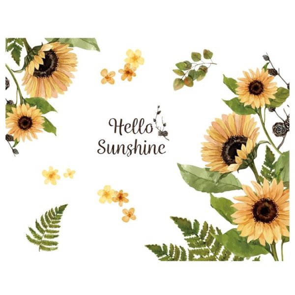 Fresh Sunflower Wall Stickers Living Room Flower Background Wall Decoration Wallpaper 30 x 90cm - Image 2