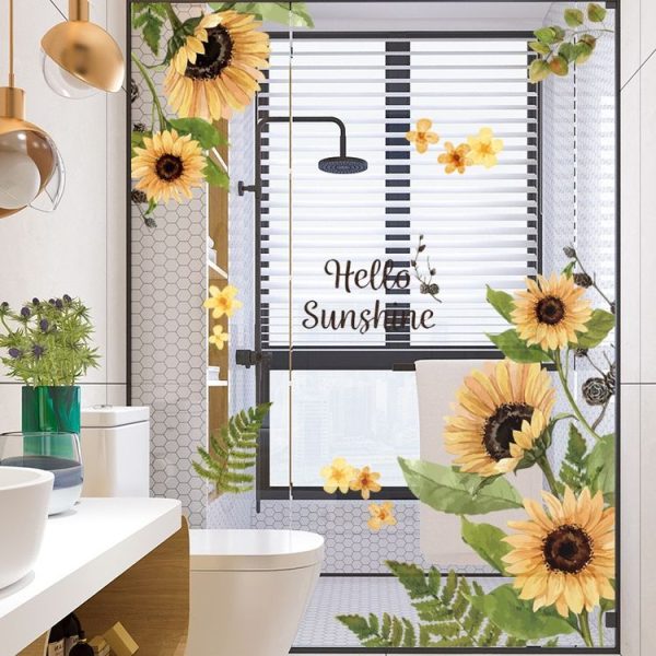 Fresh Sunflower Wall Stickers Living Room Flower Background Wall Decoration Wallpaper 30 x 90cm - Image 5